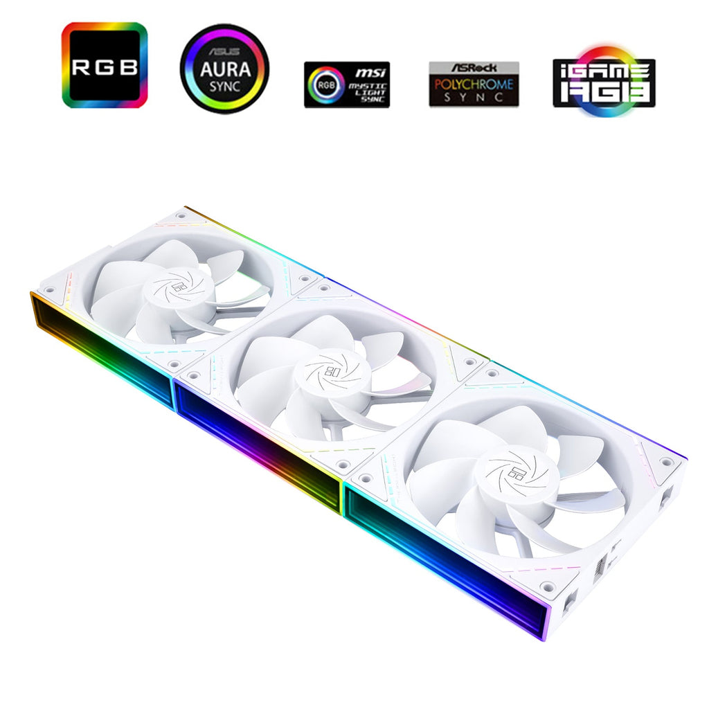 Thermalright TL-M12QRW X3 White A-RGB Reverse 120mm PWM Triple Pack