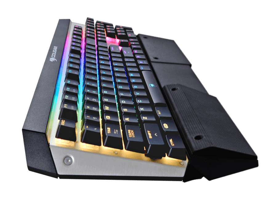 Cougar Attack X3 Silver RGB Fullsize Cherry MX Red Mechanical Keyboard
