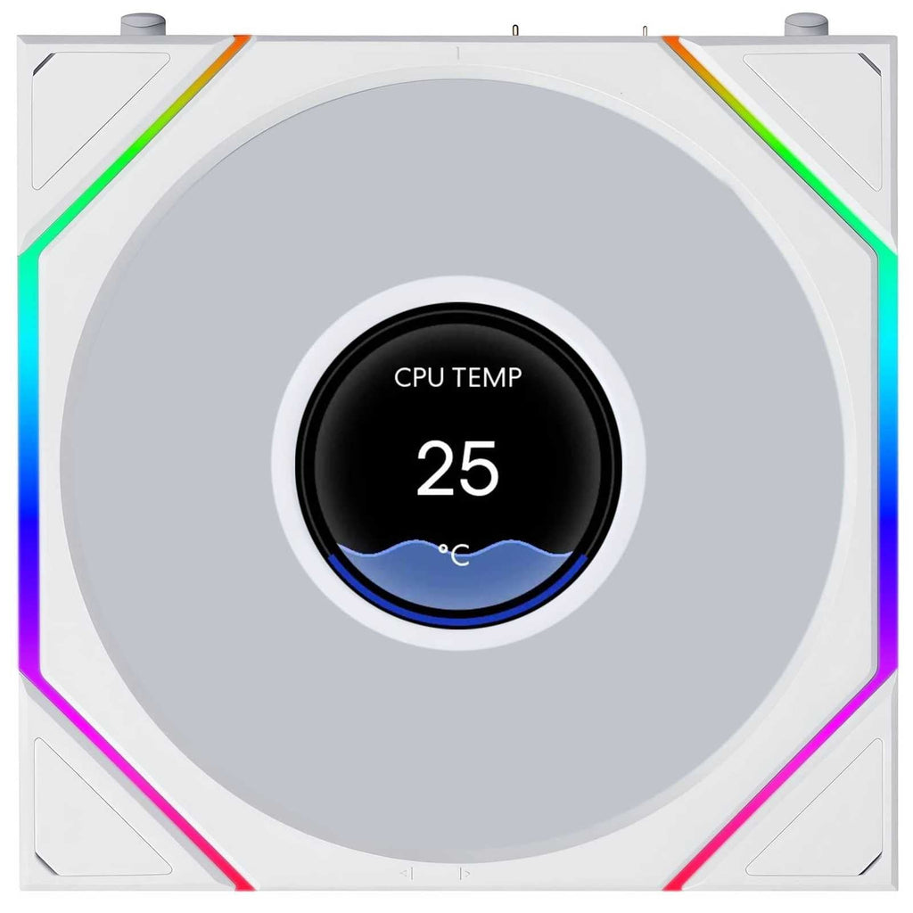 Lian Li UNI FAN TL LCD FLEX Reverse 120mm Triple Fan Pack - White
