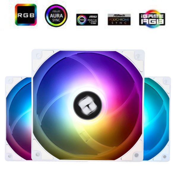 Thermalright TL-C12CW-S White A-RGB 120mm PWM Fans Triple Pack