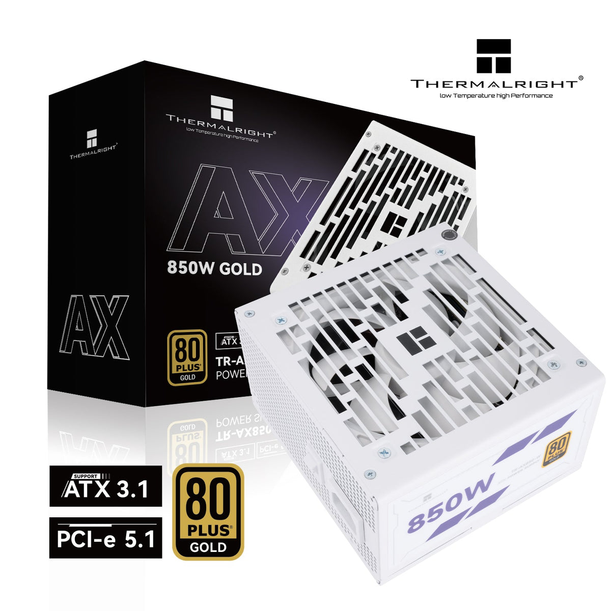 850W Thermalright AX-850-W White ATX 3.1 Gold Modular PSU