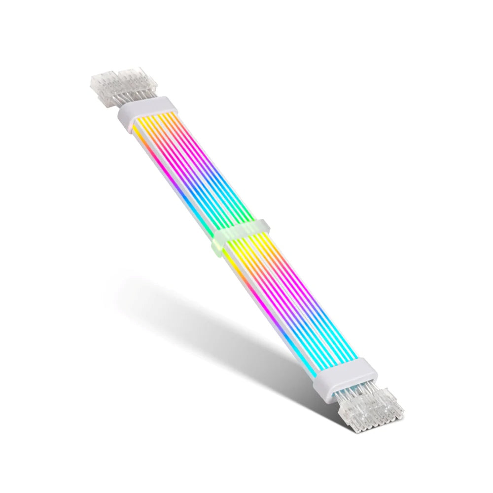 Asiahorse 2 x 8 Pin PCIE White ARGB GPU Cable