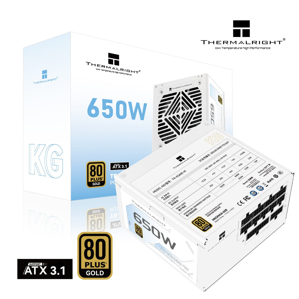 650W Thermalright KG-650-W White ATX 3.1 Gold Modular PSU