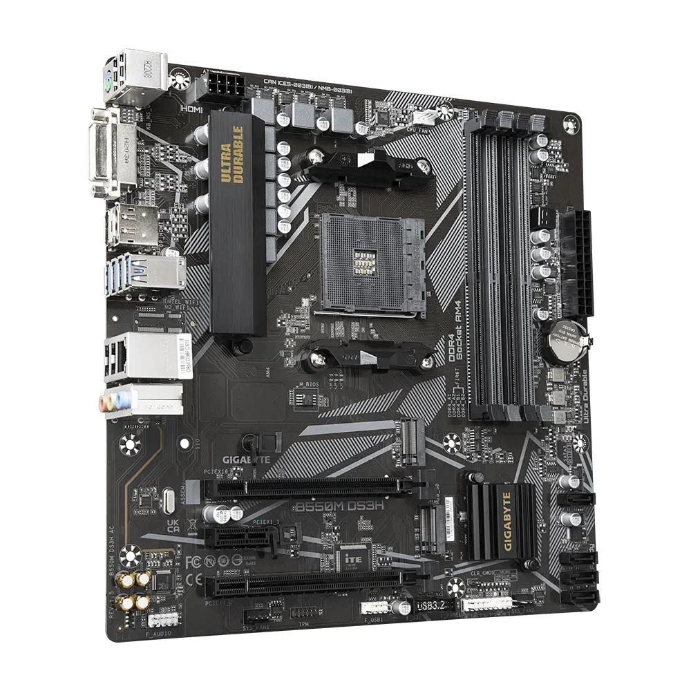 Gigabyte B550M DS3H Micro ATX AM4 Motherboard