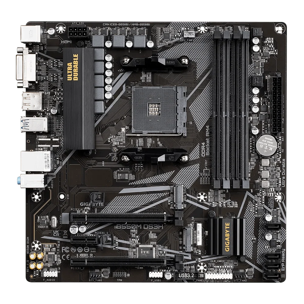 Gigabyte B550M DS3H Micro ATX AM4 Motherboard
