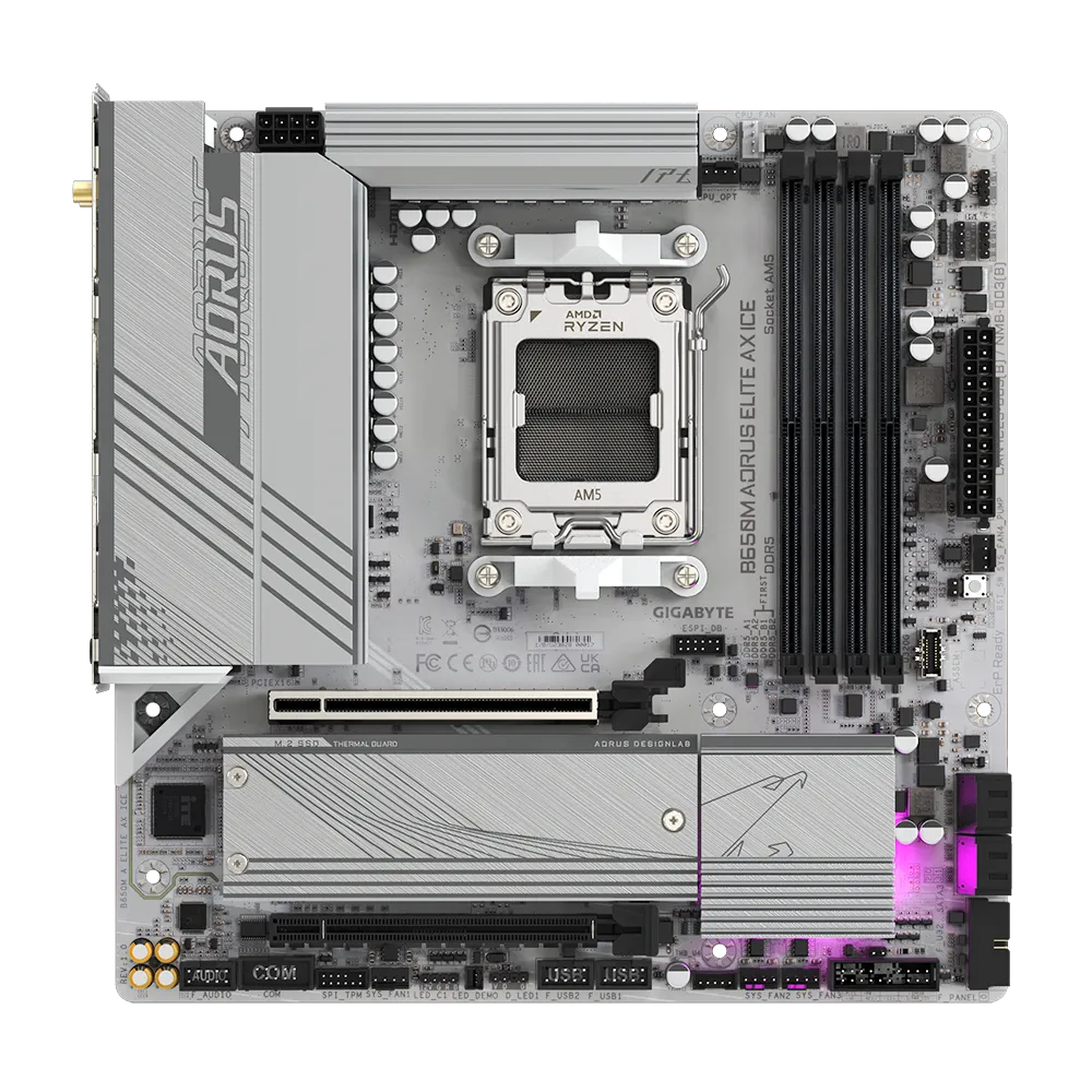 Gigabyte B650M Aorus Elite AX ICE mATX AM5 Motherboard