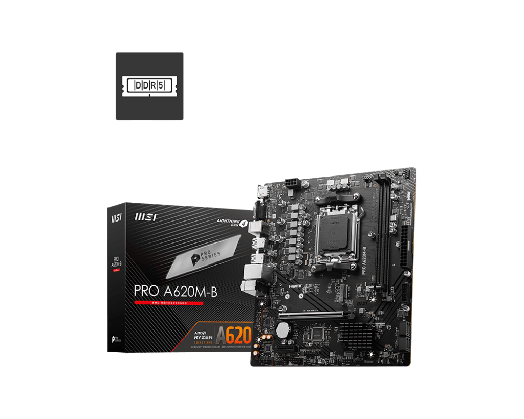 MSI PRO A620M-B Micro-ATX AM5 Motherboard