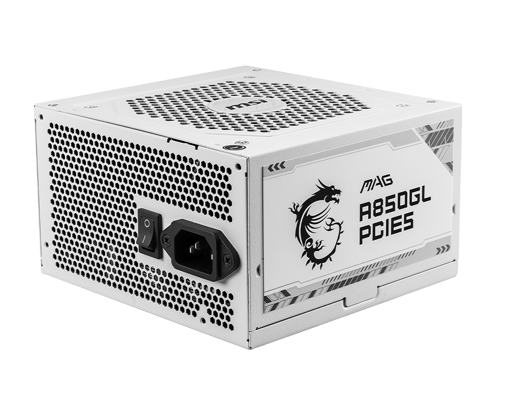 850W MSI MAG A850GL PCIE5 WHITE ATX 3.0 Gold Modular PSU