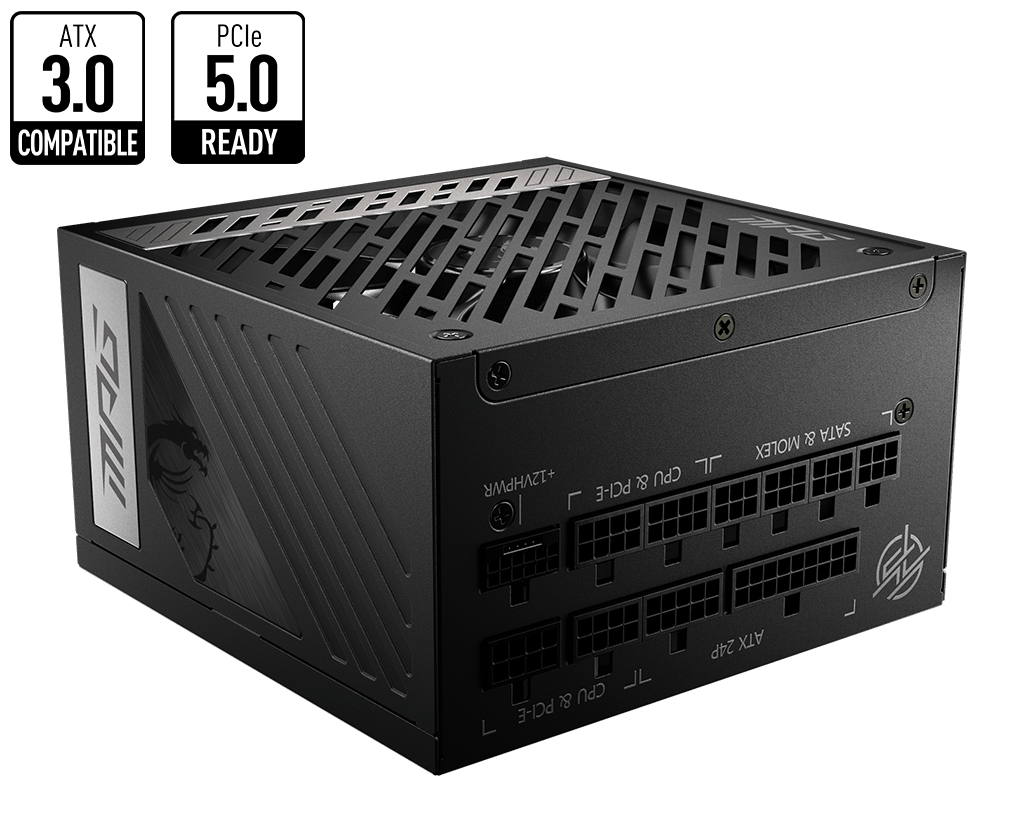 1000W MSI MPG A1000G PCIe5 ATX 3.0 Gold Modular PSU