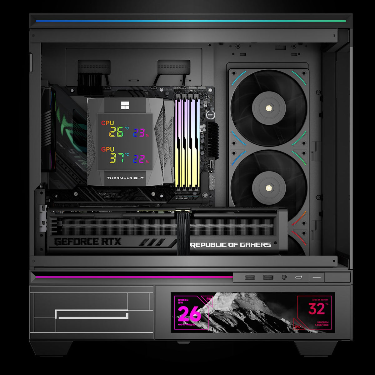 Thermalright Royal Knight 120 Digital Black Dual Tower Air Cooler