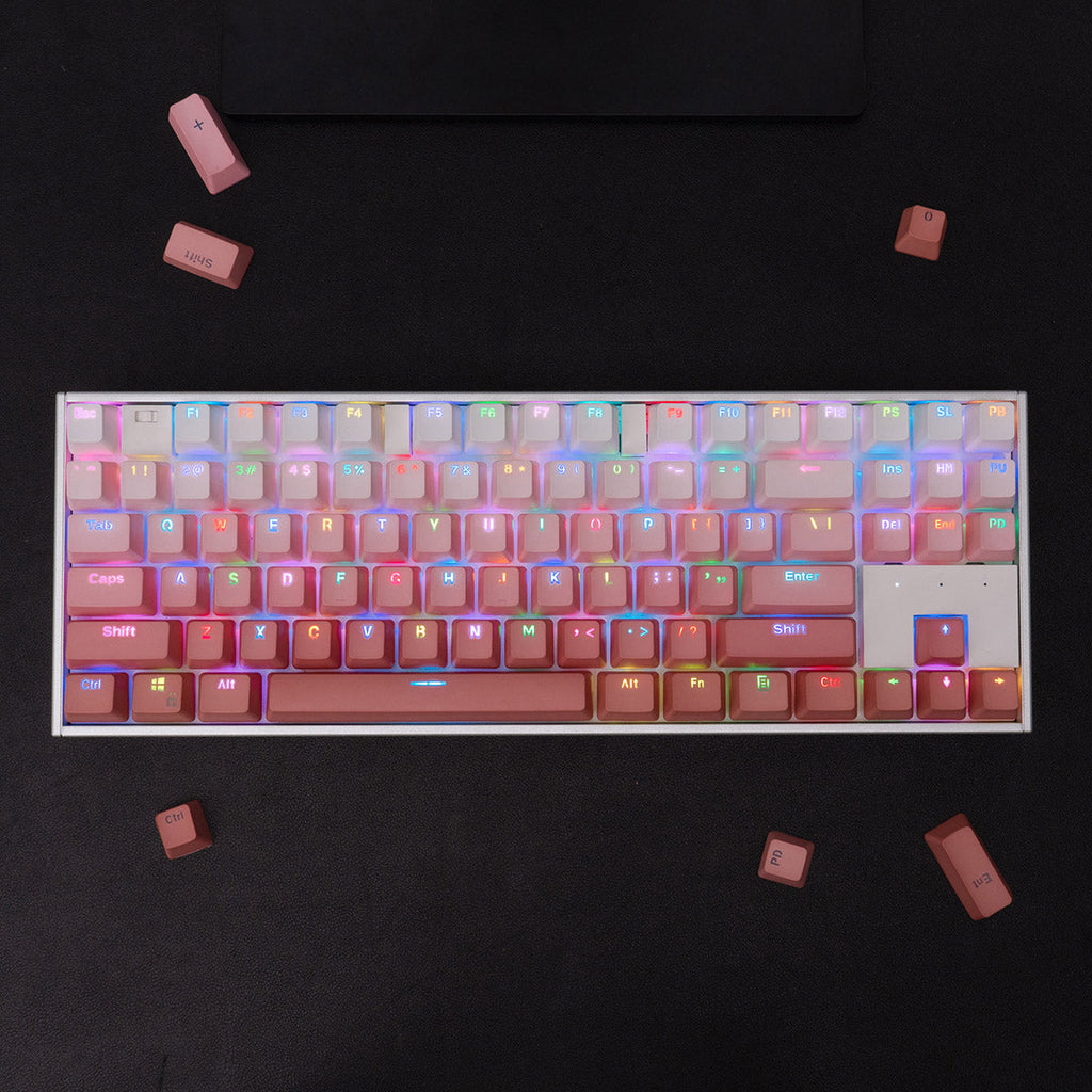Pink Gradient OEM Profile Doubleshot PBT Backlit Keycaps