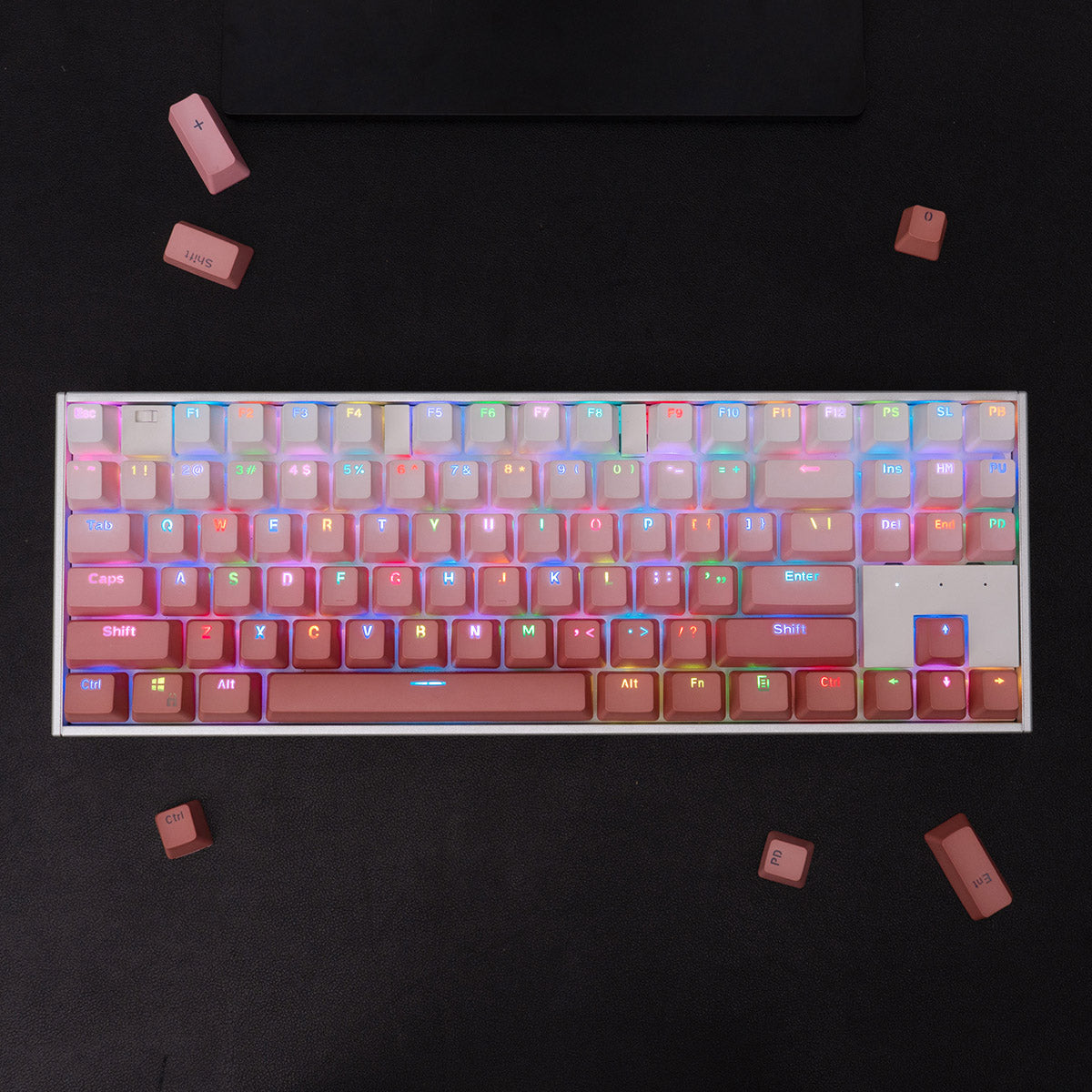 Pink Gradient OEM Profile Doubleshot PBT Backlit Keycaps