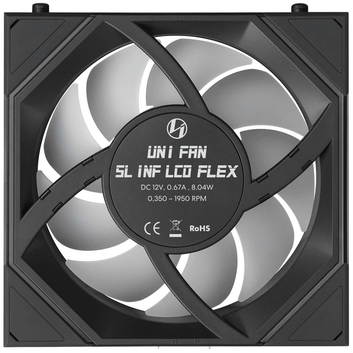 Lian Li UNI FAN SLINF LCD FLEX 120mm Triple Fan Pack - Black