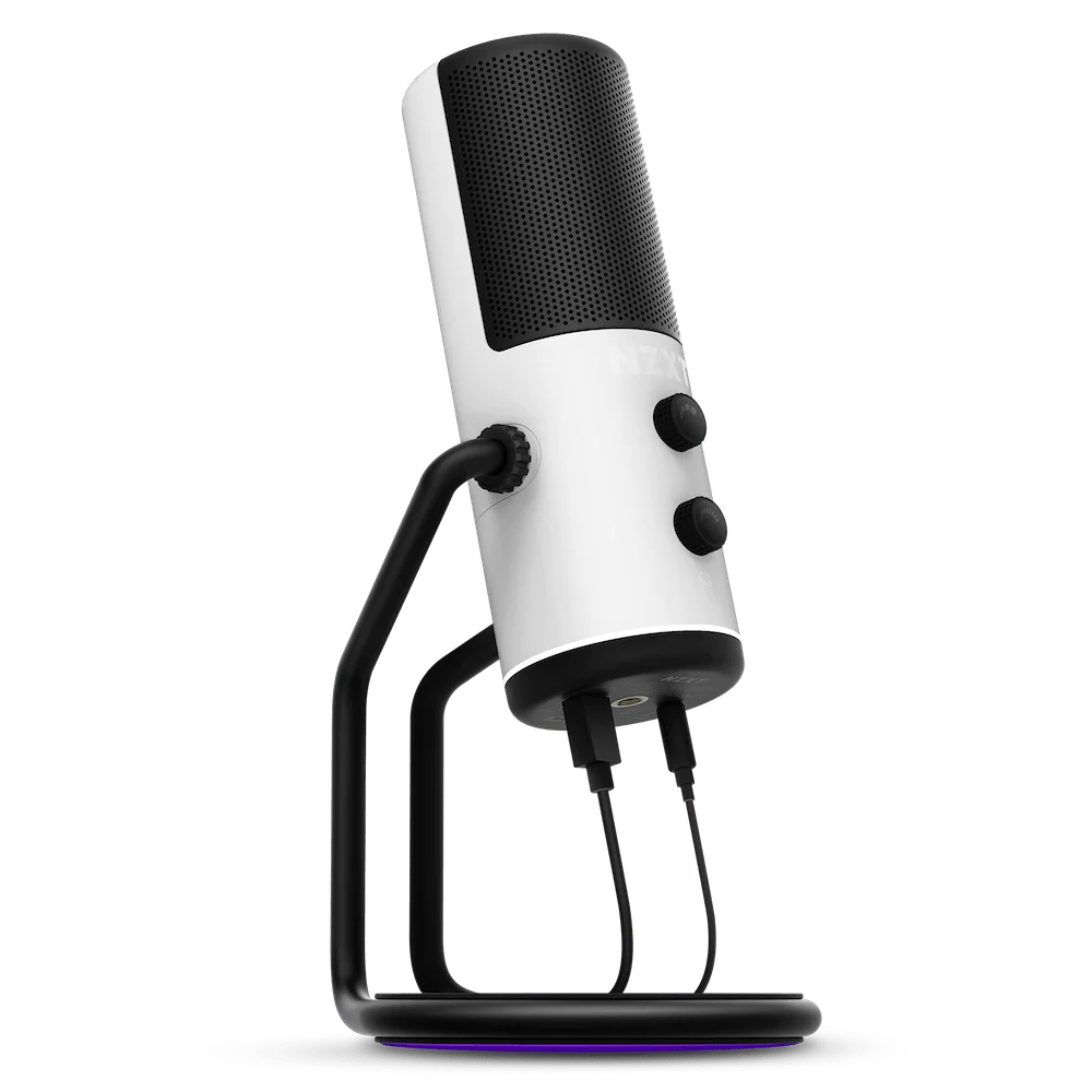 NZXT Capsule White Cardioid USB Microphone