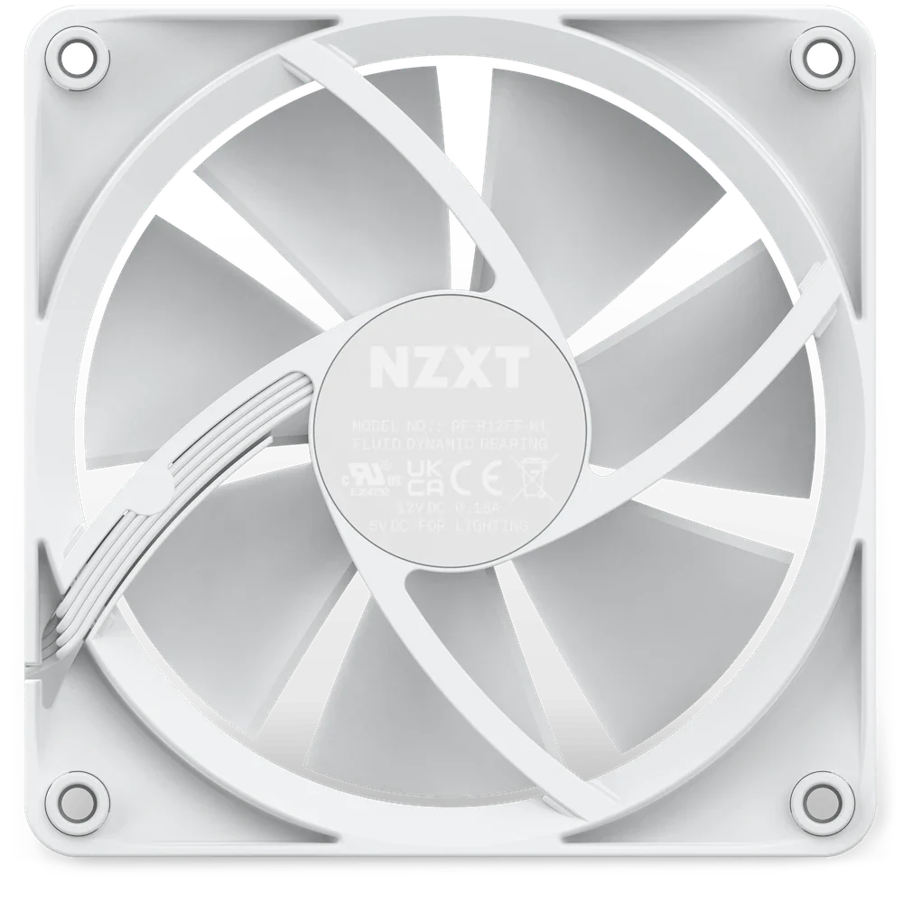 NZXT F120 RGB White 120mm PWM Fan