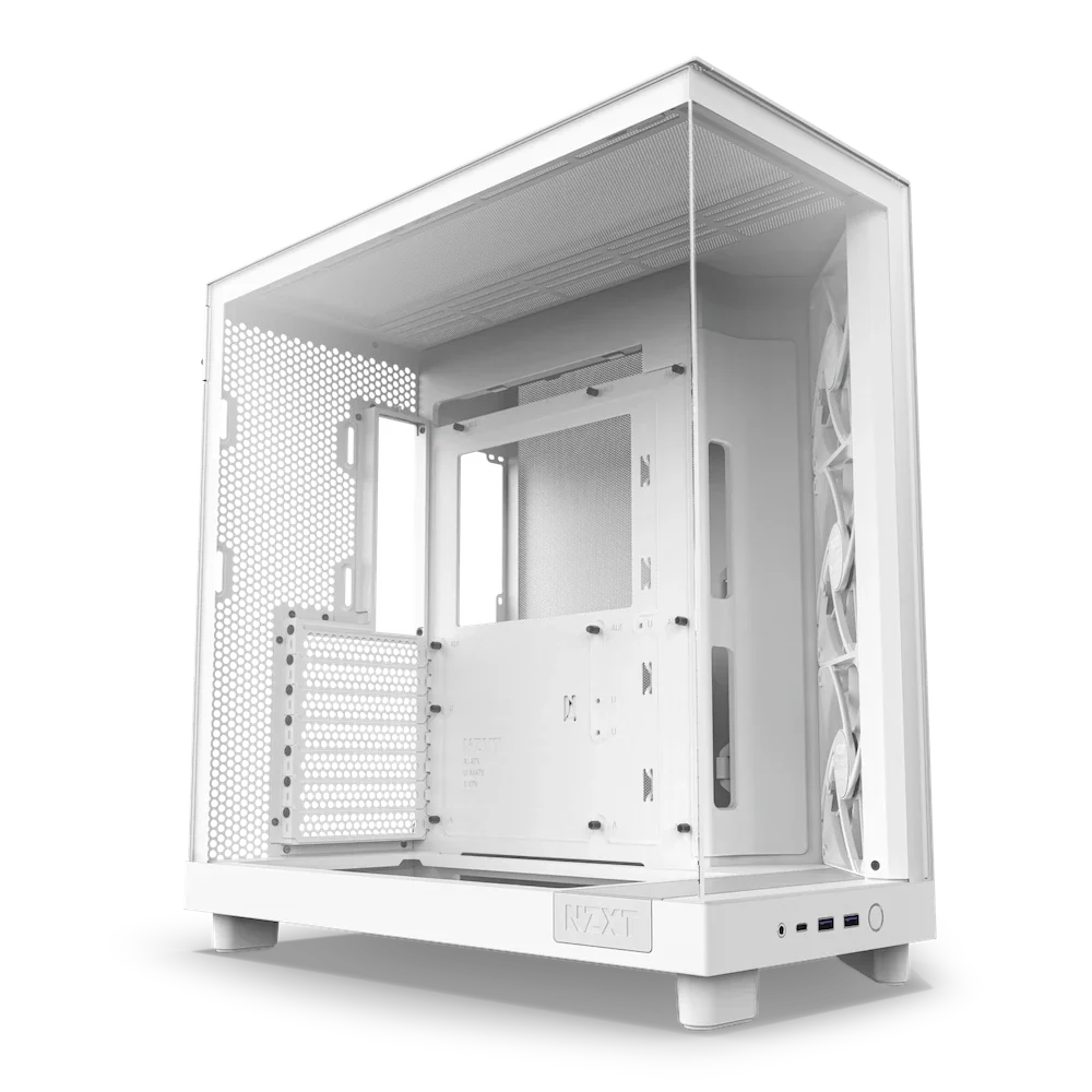 NZXT H6 Flow White Dual Chamber ATX Case