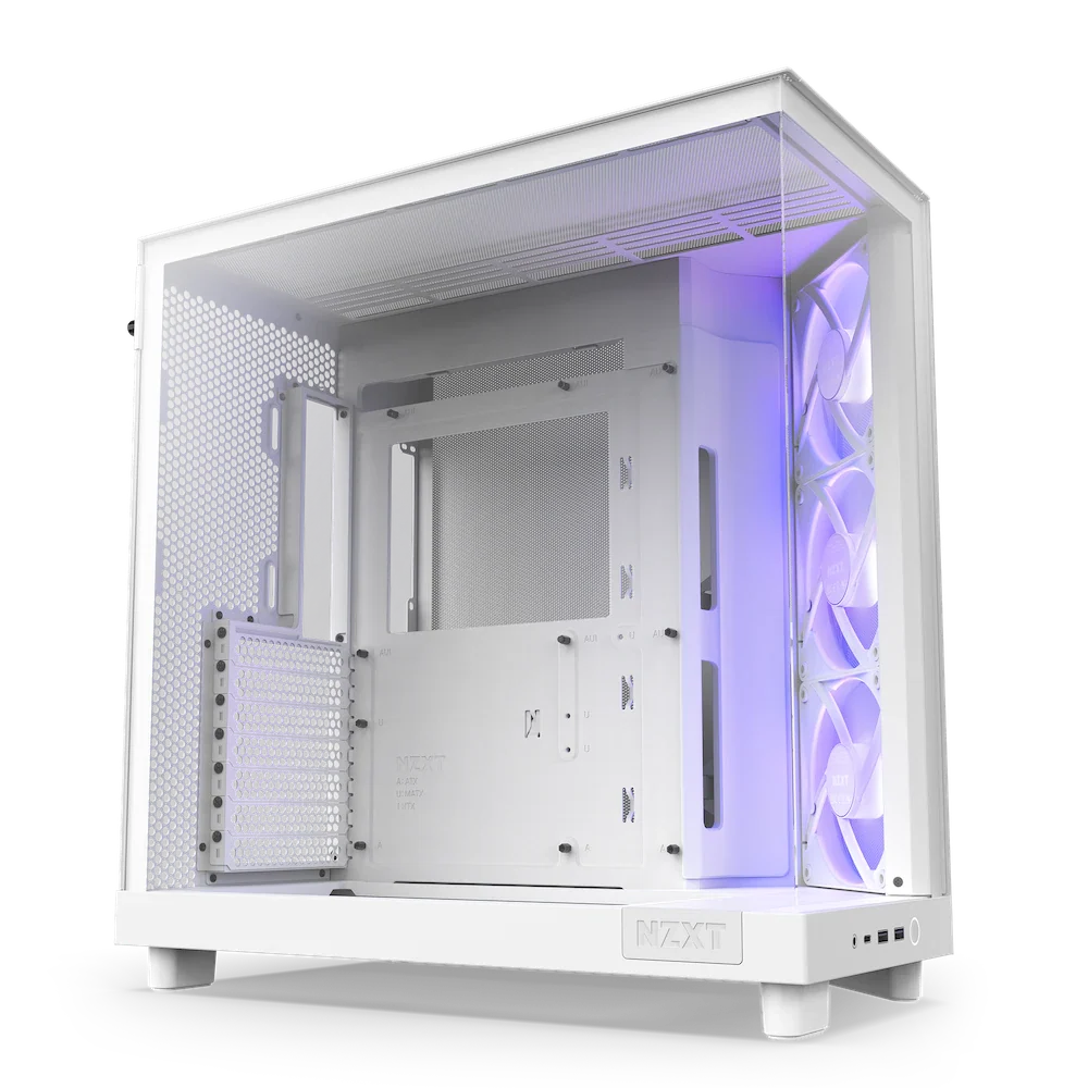 NZXT H6 Flow RGB White Dual Chamber ATX Case
