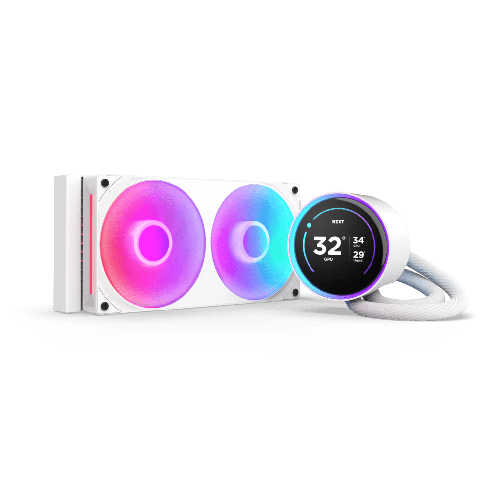 NZXT Kraken 240 Elite RGB 2024 White LCD AIO Liquid Cooler
