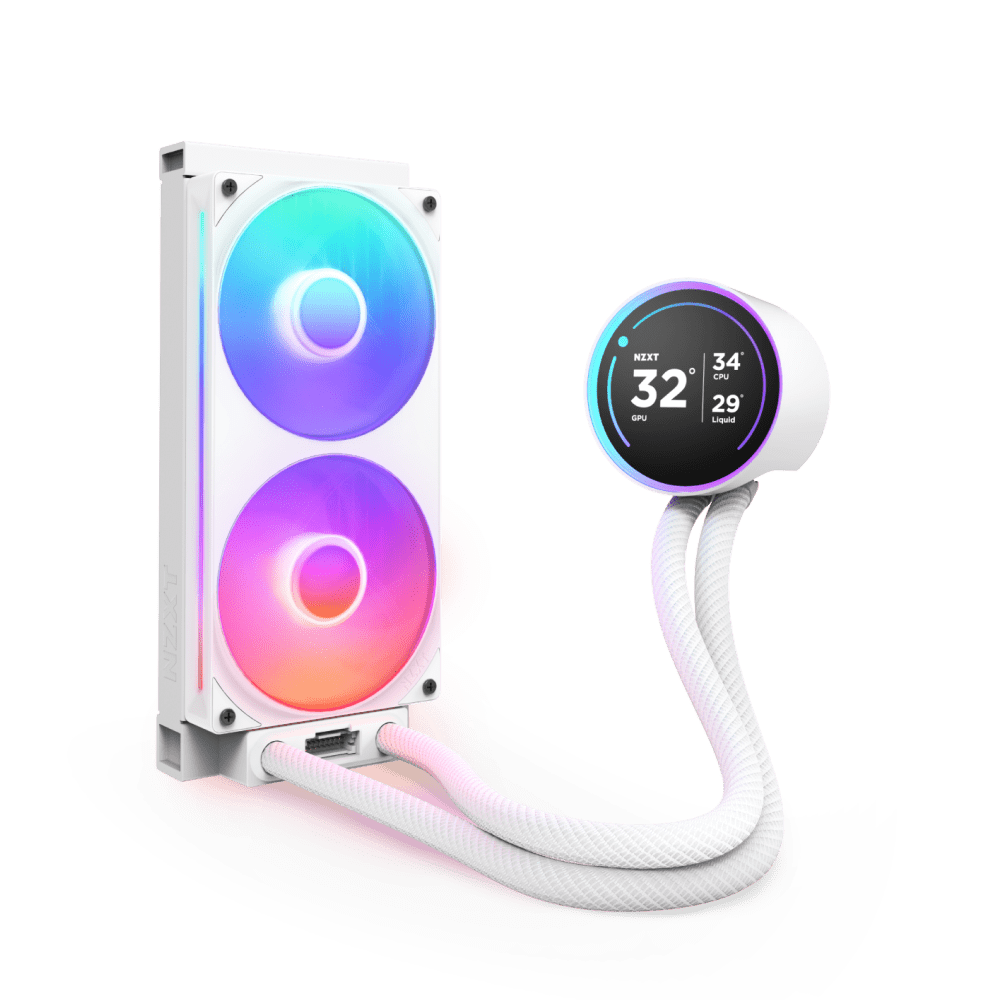 NZXT Kraken 240 Elite RGB 2024 White LCD AIO Liquid Cooler