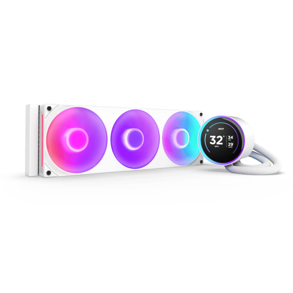 NZXT Kraken 360 Elite RGB 2024 White LCD AIO Liquid Cooler