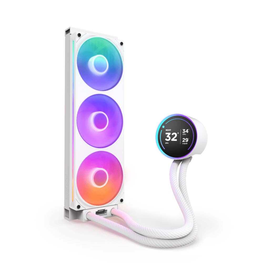 NZXT Kraken 360 Elite RGB 2024 White LCD AIO Liquid Cooler