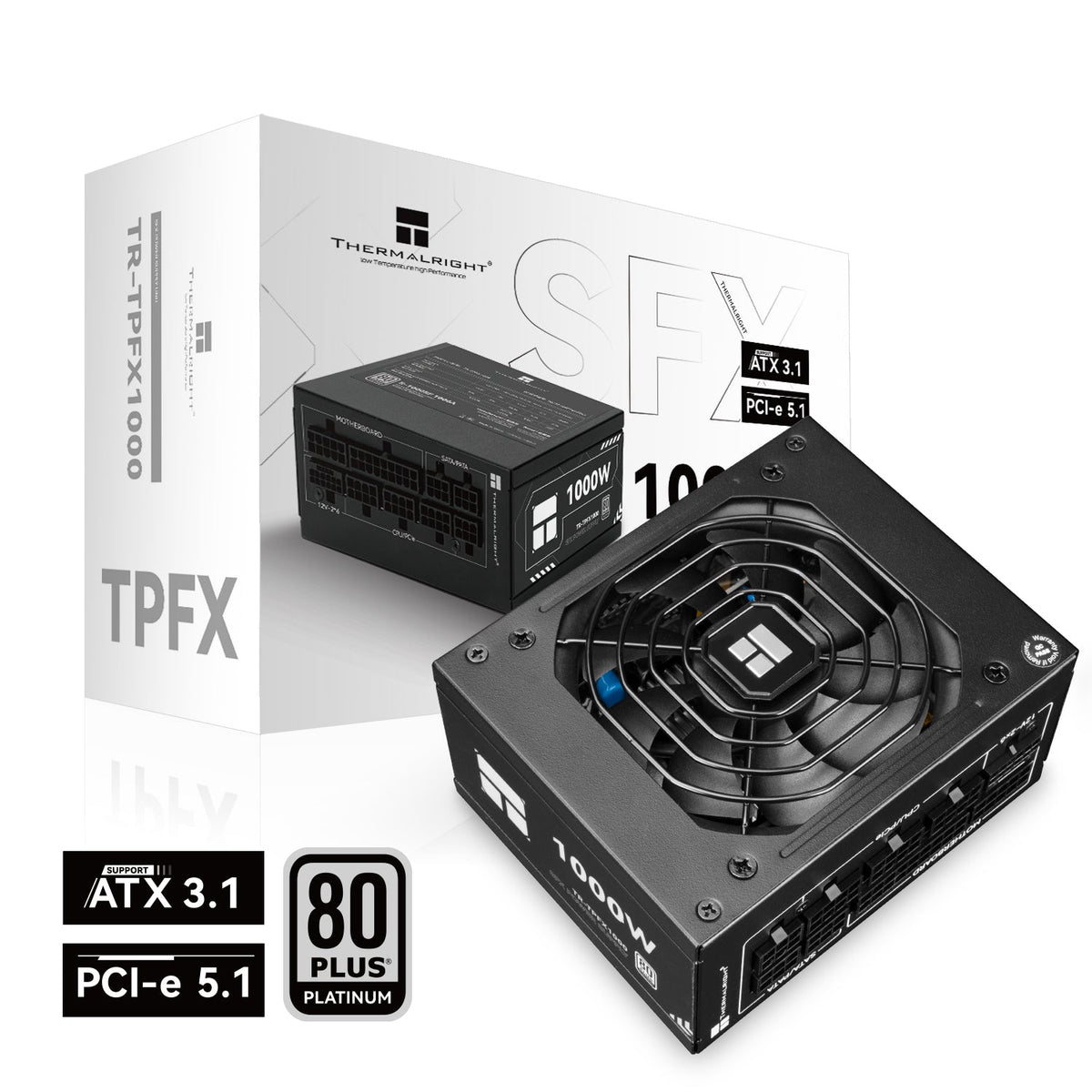 1000W Thermalright TPFX-1000 ATX 3.1 Platinum Modular SFX PSU
