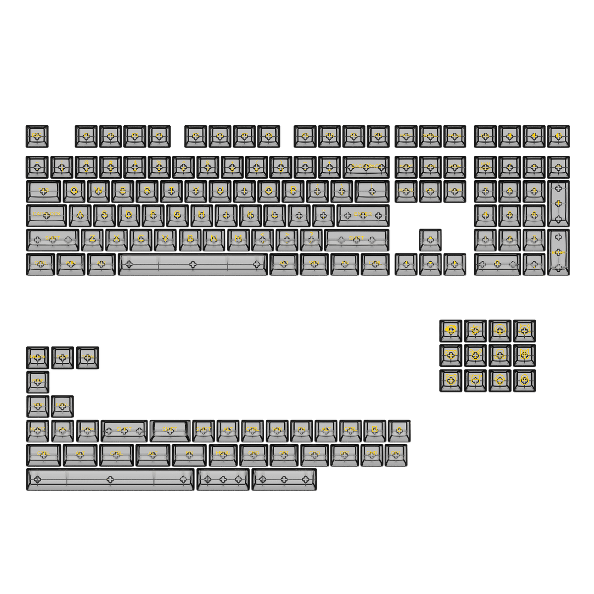 Akko Clear Black ASA Profile Keycaps