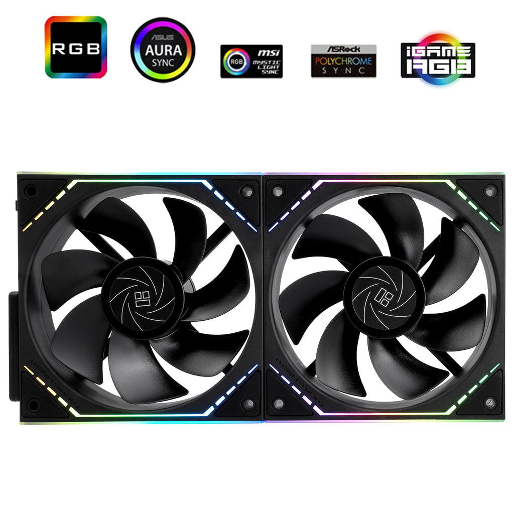 Thermalright TL-M12QR X2 Black A-RGB Reverse 120mm PWM Dual Pack