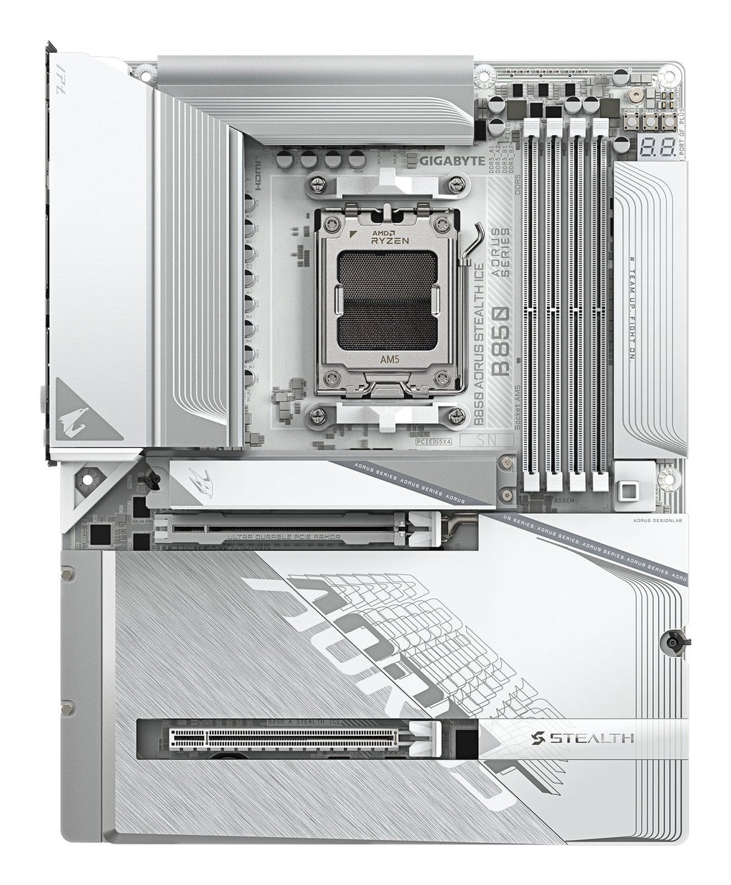 Gigabyte AORUS B850 STEALTH ICE WIFI7 ATX AM5 Motherboard