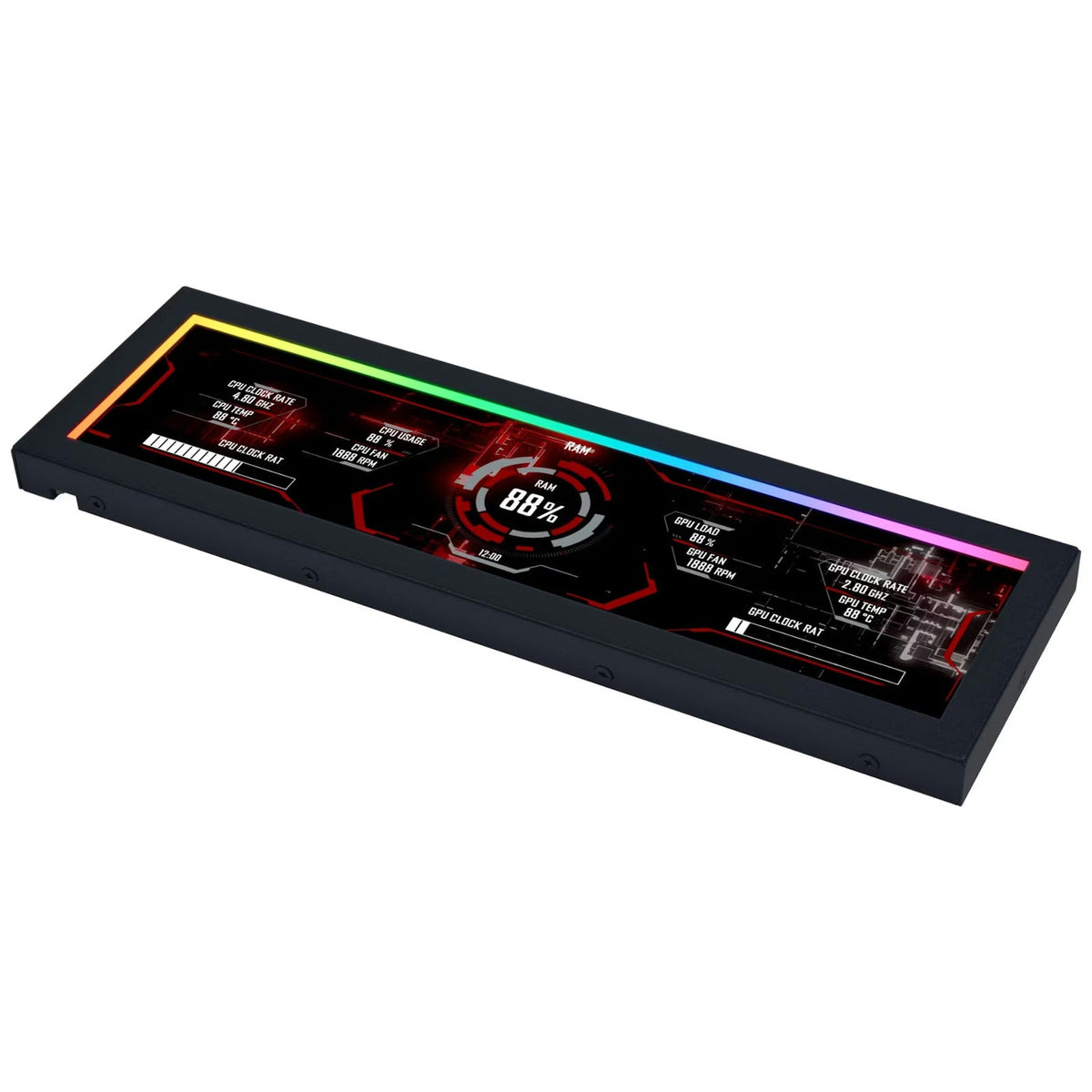 Lian Li 8.8" Screen with Universal Mount LCD Black Display