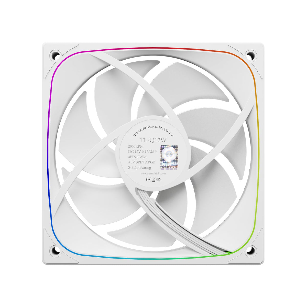 Thermalright TL-Q12W White A-RGB 120mm PWM Fan
