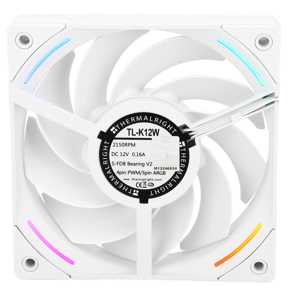 Thermalright TL-K12W White A-RGB 120mm PWM Fan