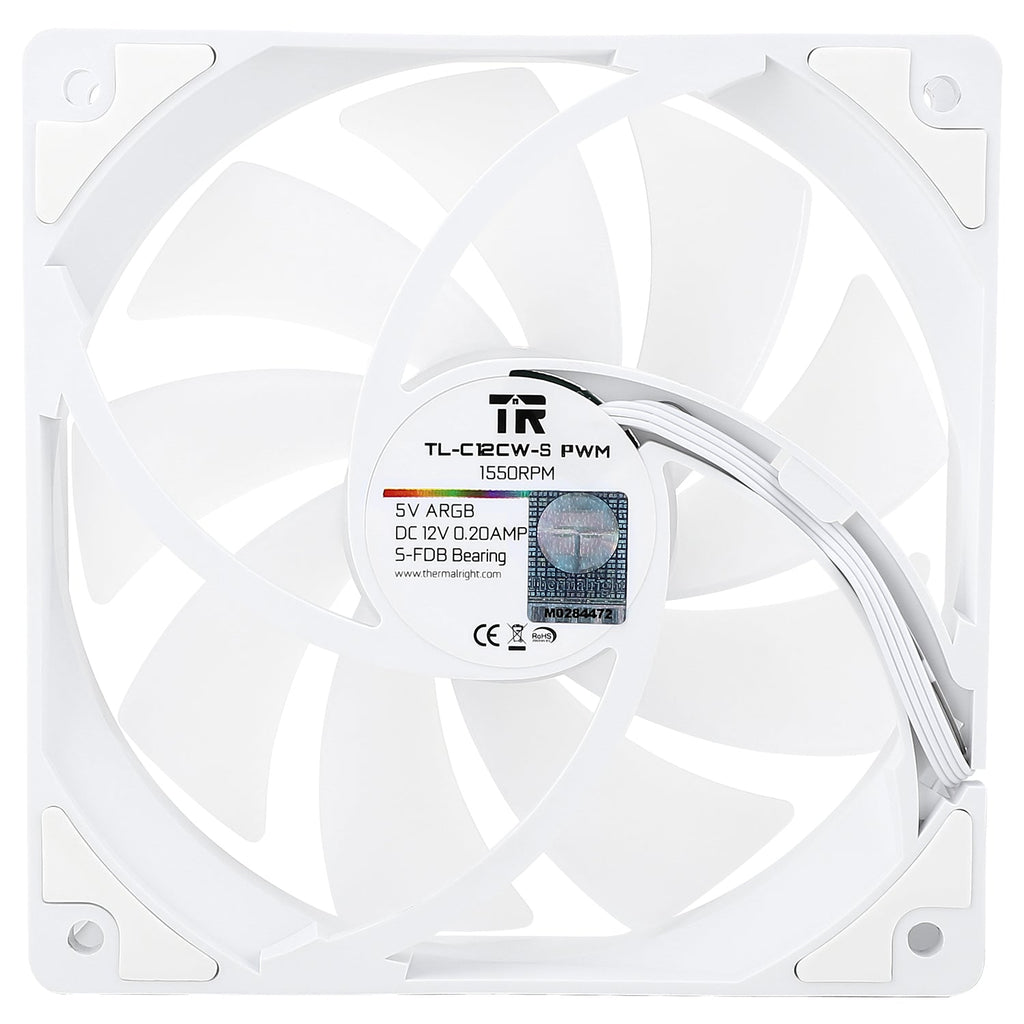 Thermalright TL-C12CW-S White A-RGB 120mm PWM 5-Pack