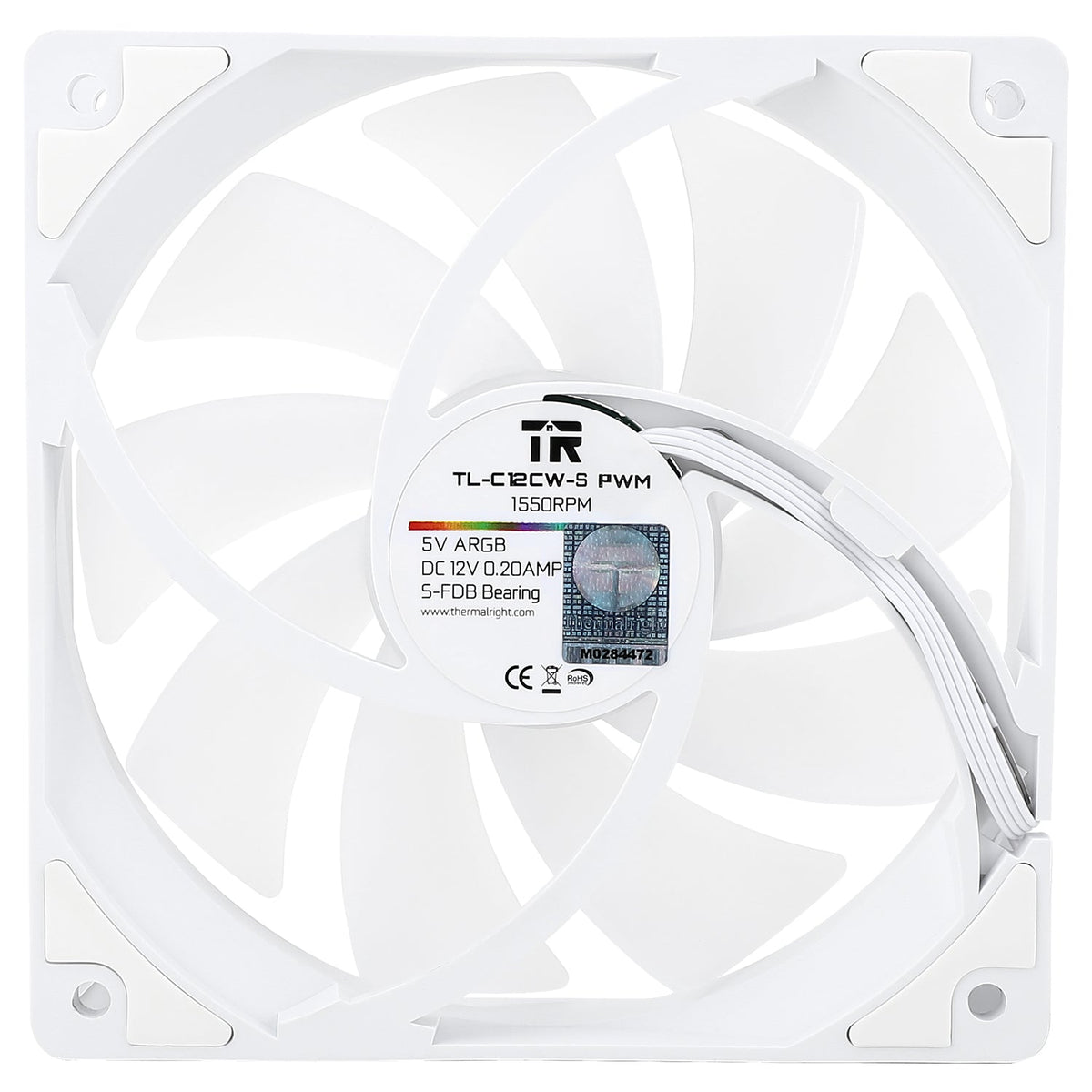 Thermalright TL-C12CW-S White A-RGB 120mm PWM 5-Pack