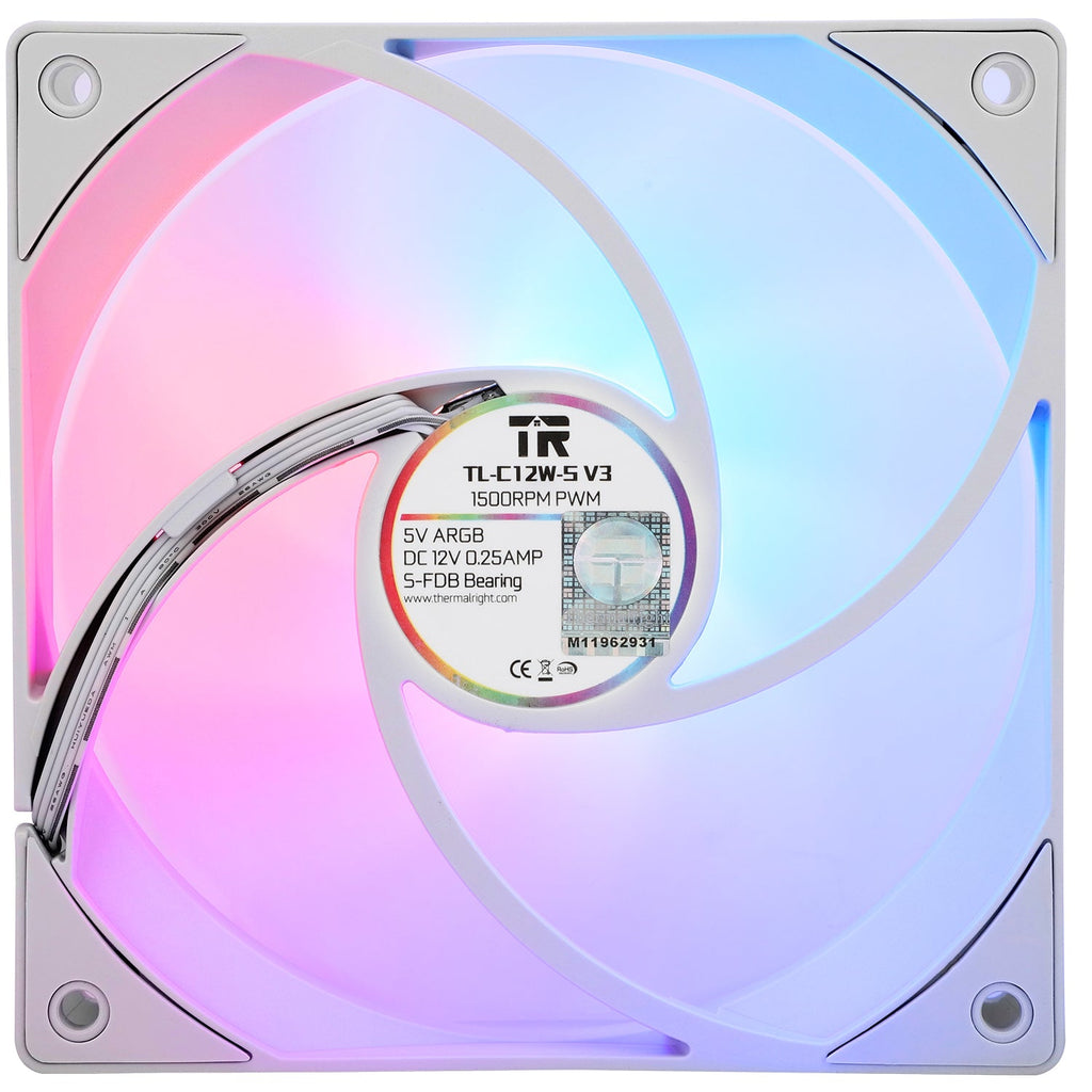 Thermalright TL-C12W-S V3 White A-RGB 120mm PWM Fan