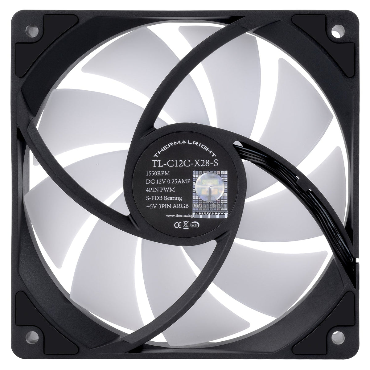 Thermalright TL-C12C-X28-S Black A-RGB 120mm PWM Fan