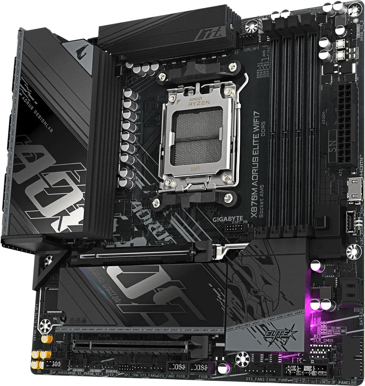 Gigabyte X870M Aorus Elite WIFI7 mATX AM5 Motherboard