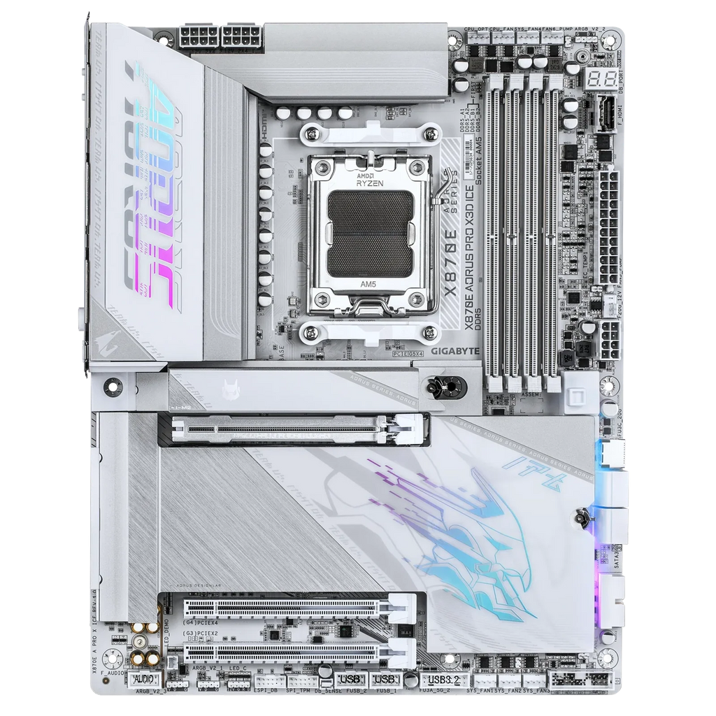 Gigabyte X870E Aorus Pro X3D Ice ATX AM5 Motherboard