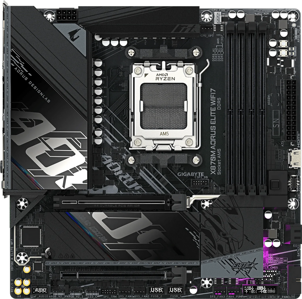 Gigabyte X870M Aorus Elite WIFI7 mATX AM5 Motherboard
