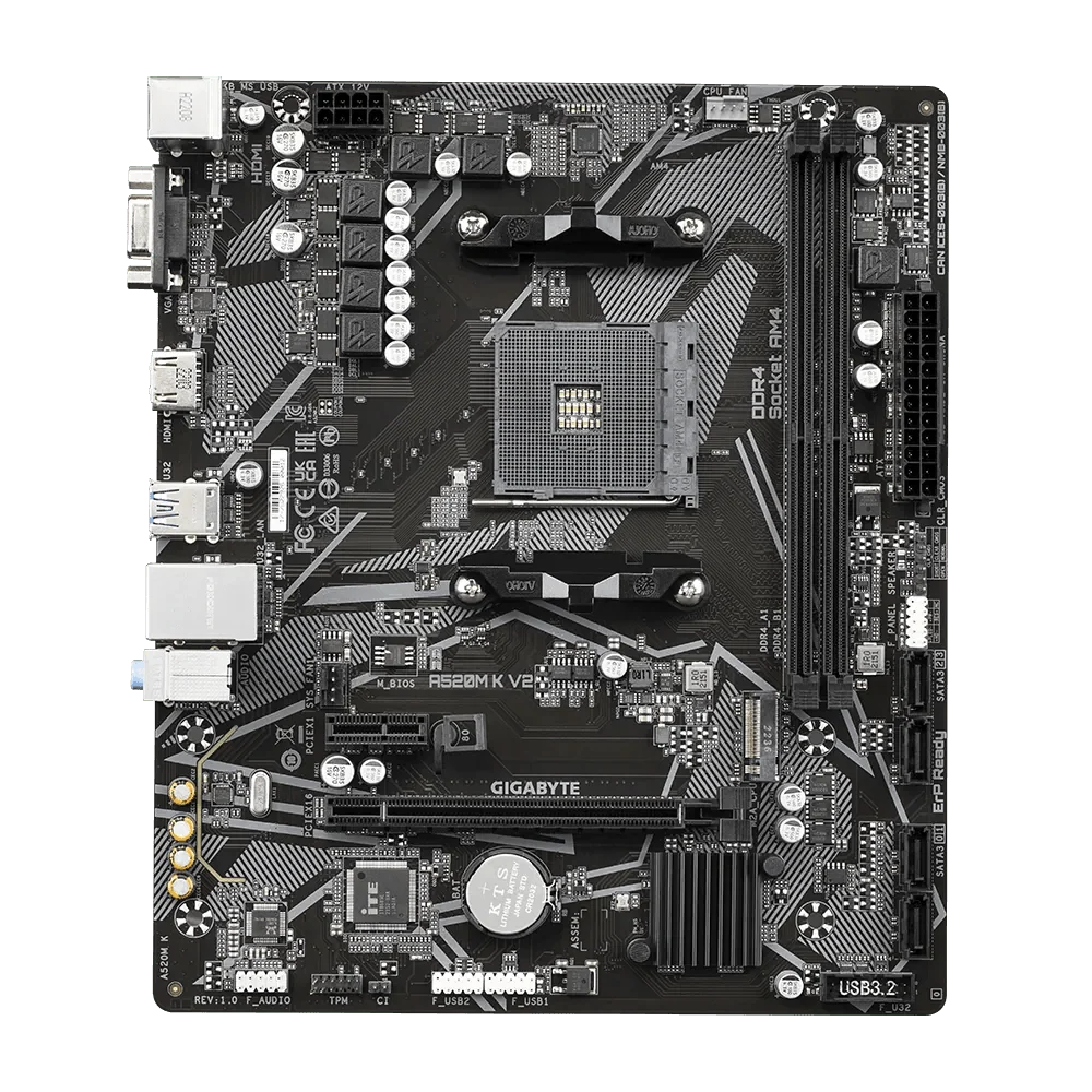Gigabyte A520M K V2 Micro ATX AM4 Motherboard