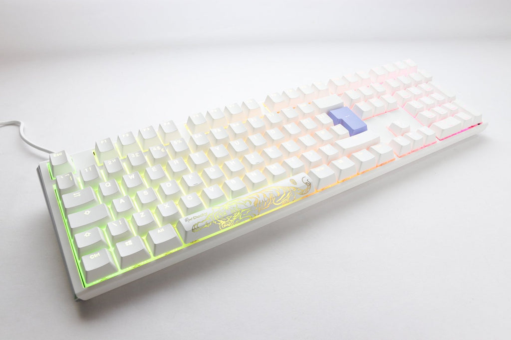 Ducky One 3 Pure White UK ISO RGB Cherry MX Silent Red