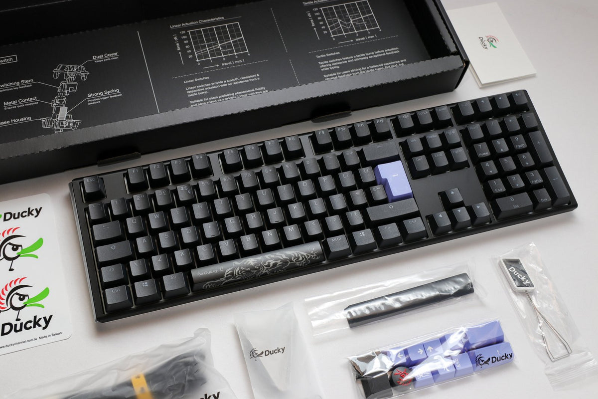 Ducky One 3 Black UK ISO RGB Cherry MX Silent Red
