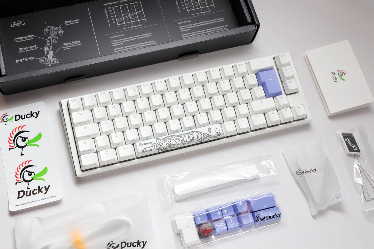Ducky One 3 SF Pure White UK ISO RGB Cherry MX Black