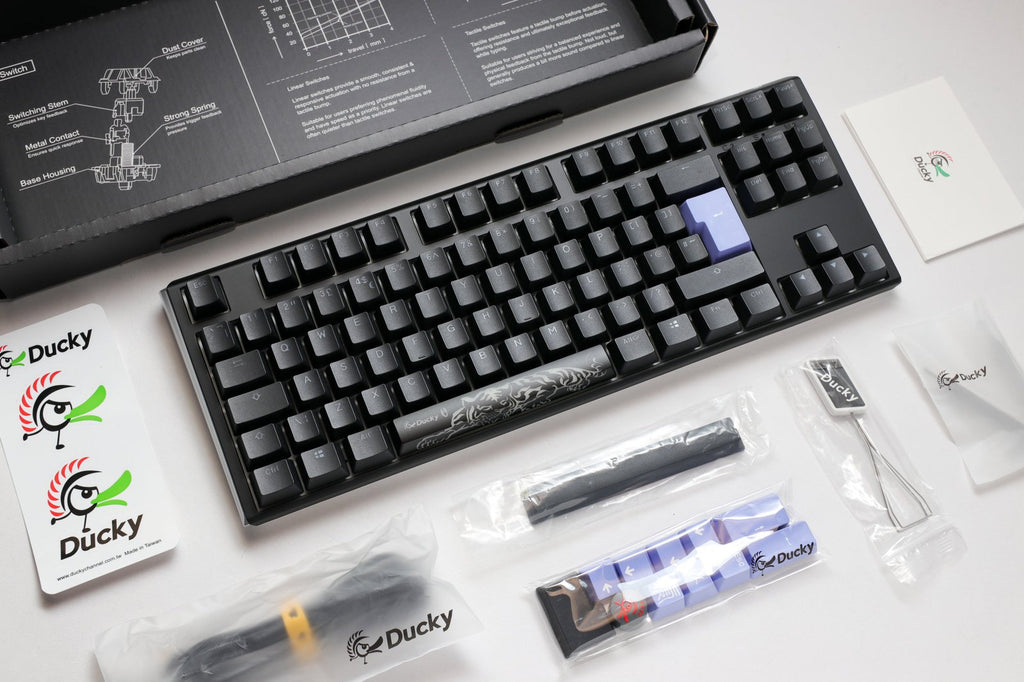 Ducky One 3 TKL Black UK ISO RGB Cherry MX Blue