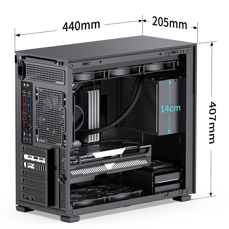 Jonsbo D41 Standard Screen Black ATX Case