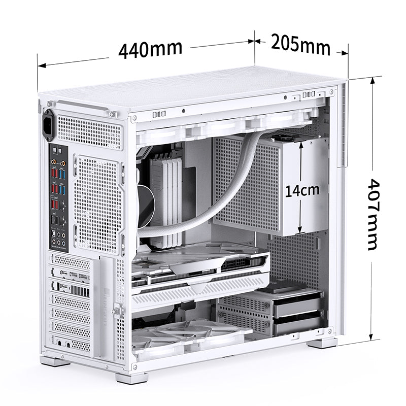 Jonsbo D41 Standard Screen White ATX Case