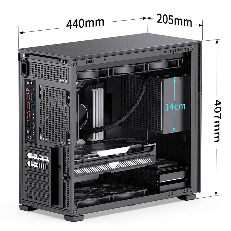 Jonsbo D41 Mesh Screen Black ATX Case