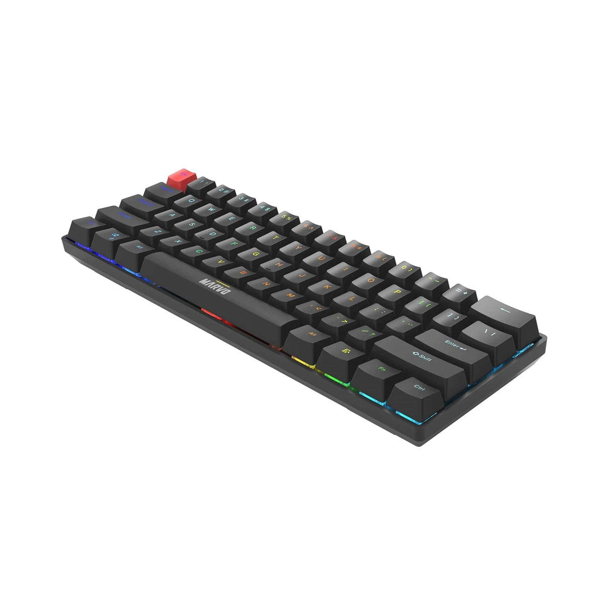 Marvo Scorpion KG933G Saber 61 Wired RGB 60% ISO UK Mechanical Keyboard