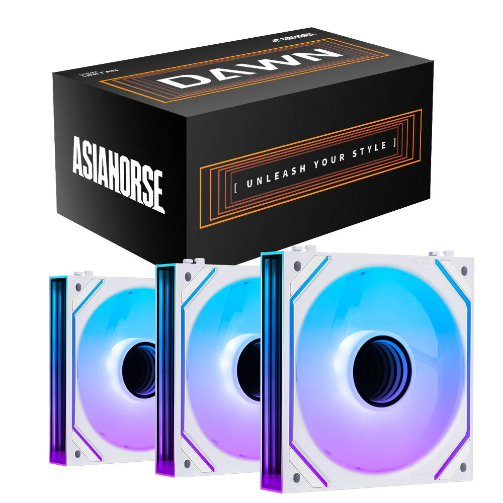 Asiahorse DAWN Pro Reverse White A-RGB 120mm PWM Triple Pack