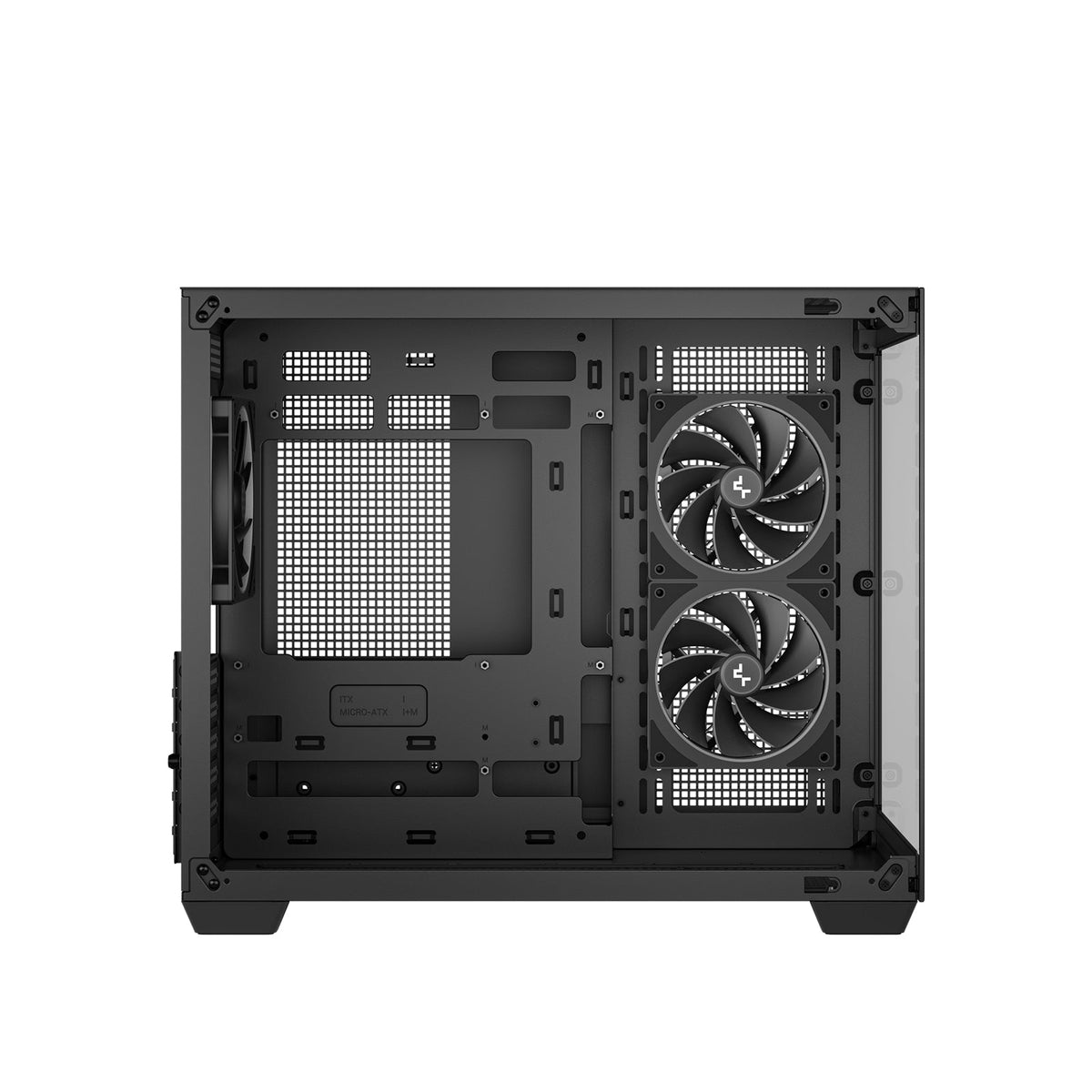 DeepCool CG330 3F ARGB Black Dual-Chamber Micro-ATX Tower Case
